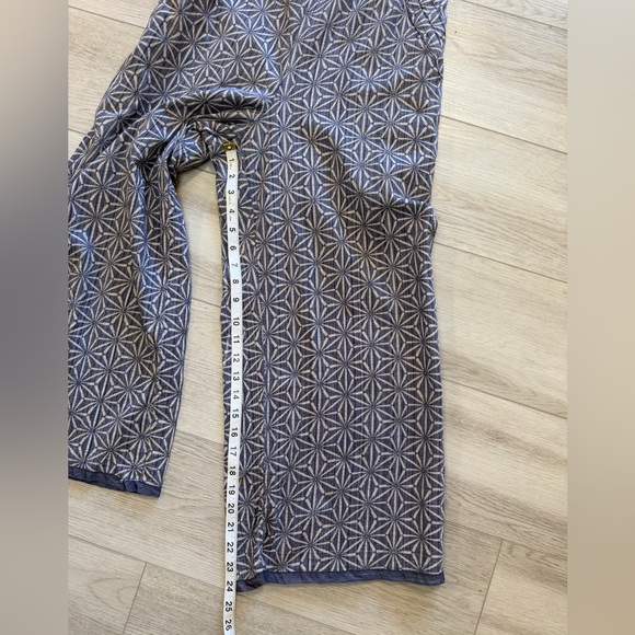Anthropologie Elevenses Jumpsuit Sz S Priya Blue Starburst Tie Back Wide Leg - Picture 9 of 16
